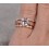 Limited Time Sale 2 carat Morganite and Diamond Trio Ring Set in 10k Rose Gold with One Engagement Ring and 2 Wedding Bands
