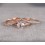 Limited Time Sale 2 carat Morganite and Diamond Trio Ring Set in 10k Rose Gold with One Engagement Ring and 2 Wedding Bands