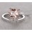 1.50 Carat Peach Pink Morganite (princess cut Morganite) Diamond Engagement Ring Wedding Bridal Set in 10k White Gold