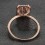 Limited Time Sale: 1.50 Carat Peach Pink Morganite (emerald cut Morganite) and Diamond Engagement Ring in 10k Rose Gold