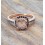 Sale 2 carat Morganite & Black Diamond Trio Wedding Ring Bridal Ring Set in 10k Rose Gold, One Engagement Ring & 2 Wedding Bands