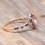 Limited Time Sale Antique 1.25 carat Morganite and Black Diamond Engagement Ring in 10k Rose Gold for Women