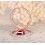 Limited Time Sale: 1.25 Carat Red Ruby (emerald cut Ruby) and Diamond Engagement Bridal Wedding Ring Set in 10k Rose Gold