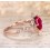 Limited Time Sale: Vintage Antique Design 1.25 Carat Red Ruby and Diamond Engagement Ring in 10k Rose Gold for Women on Sale