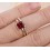 Limited Time Sale: 1.25 Carat Red Ruby (princess cut Ruby) and Diamond Engagement Bridal Wedding Ring Set in 10k Rose Gold