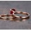 Limited Time Sale: 1.25 Carat Red Ruby (princess cut Ruby) and Diamond Engagement Bridal Wedding Ring Set in 10k Rose Gold