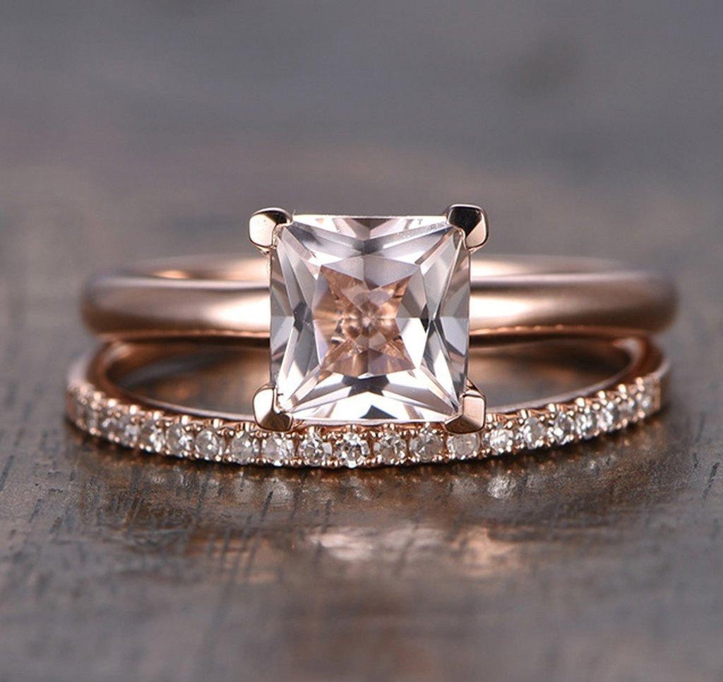 18ct White Gold Stunning Natural Diamond & Pink Morganite Engagement Ring  VS | eBay