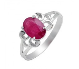 1.25 Carat Ruby Engagemnet Ring on Silver