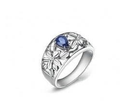 .50 Carat Sapphire Engagement Ring on Silver