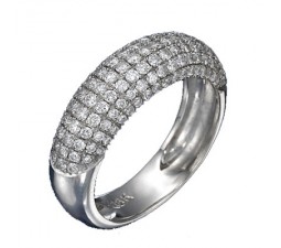 1.50 Carat Diamond Wedding Band on 10k White Gold