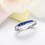 Sapphire Wedding Band on 10k White Gold